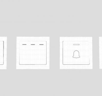 电源插孔按钮开关SU模型下载_sketchup草图大师SKP模型