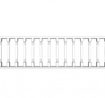 欧式石柱扶手su模型下载_sketchup草图大师SKP模型