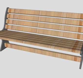 户外长凳座椅坐凳SU模型下载_sketchup草图大师SKP模型