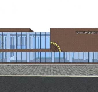汽车后市场商贸中心销售部SU模型下载_sketchup草图大师SKP模型