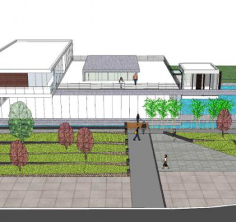 现代售楼中心sketchup模型下载_sketchup草图大师SKP模型