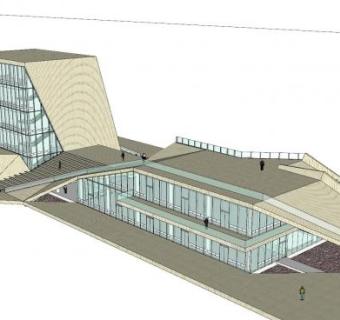 现代售楼部处SU模型下载_sketchup草图大师SKP模型