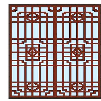 古建窗框su模型下载_sketchup草图大师SKP模型