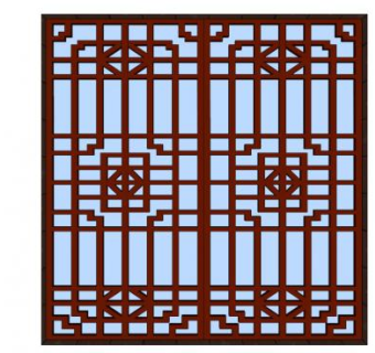 古建窗框su模型下载_sketchup草图大师SKP模型