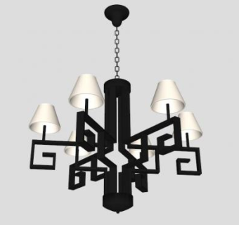 艺术吊灯su模型下载_sketchup草图大师SKP模型