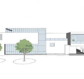 现代风建筑售楼部SU模型下载_sketchup草图大师SKP模型