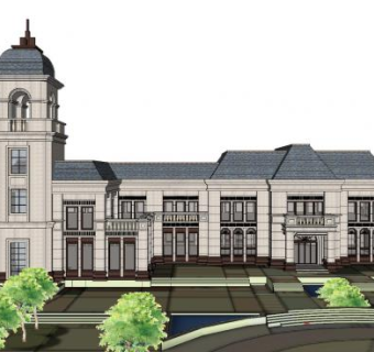 欧式建筑售楼部sketchup模型下载_sketchup草图大师SKP模型