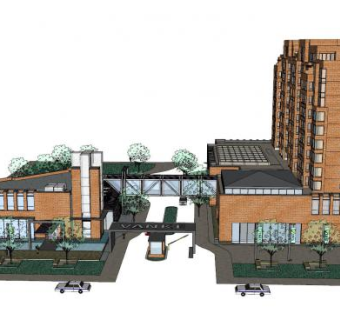 万科企业售楼处SU模型下载_sketchup草图大师SKP模型