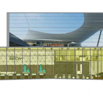 万汇中心售楼处SU模型下载_sketchup草图大师SKP模型