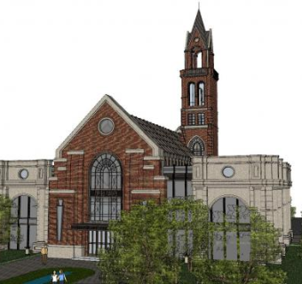 英伦风售楼处SU模型下载_sketchup草图大师SKP模型