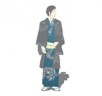 日本和服男士SU模型下载_sketchup草图大师SKP模型