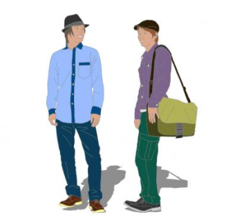 现代男人站姿SU模型下载_sketchup草图大师SKP模型