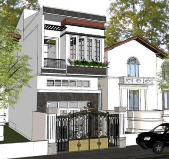 别墅周边su模型下载_sketchup草图大师SKP模型