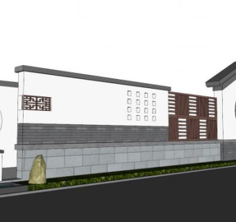 墙su模型下载_sketchup草图大师SKP模型