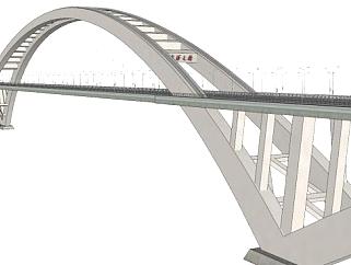 钢结构拱桥su模型下载_sketchup草图大师SKP模型