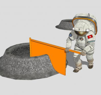 现代瑞士宇航员SU模型下载_sketchup草图大师SKP模型