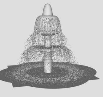 雪糕形状喷泉水珠SU模型下载_sketchup草图大师SKP模型