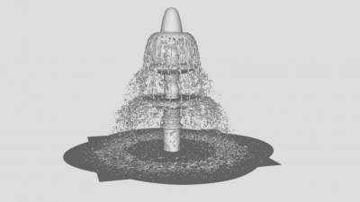 雪糕形状喷泉水珠SU模型下载_sketchup草图大师SKP模型