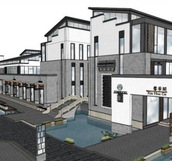 西南民居su模型下载_sketchup草图大师SKP模型