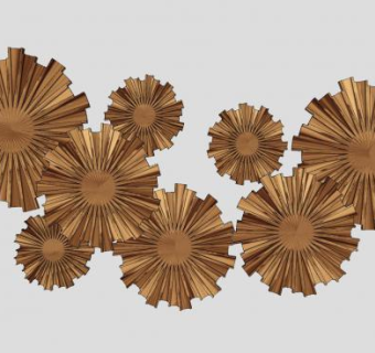 墙饰品装饰SU模型下载_sketchup草图大师SKP模型