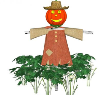 2d稻草人su模型下载_sketchup草图大师SKP模型