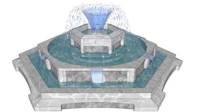 循环水su模型下载_sketchup草图大师SKP模型