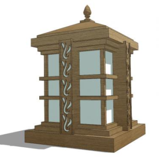 围墙灯su模型下载_sketchup草图大师SKP模型