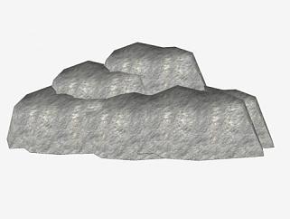 巨大的岩石<em>块</em>SU模型下载_sketchup草图大师SKP模型