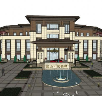 璧山俊豪城售楼处SU模型下载_sketchup草图大师SKP模型