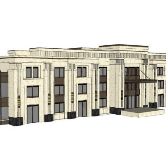 小区地产售楼处SU模型下载_sketchup草图大师SKP模型