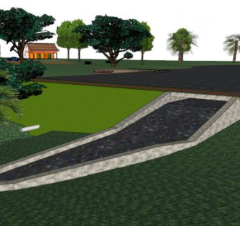 河堤su模型下载_sketchup草图大师SKP模型