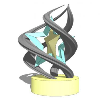星星雕塑su模型下载_sketchup草图大师SKP模型