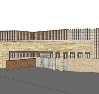 现代简约售楼处建筑SU模型下载_sketchup草图大师SKP模型