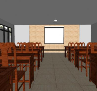 教室投影仪幕布su模型下载_sketchup草图大师SKP模型