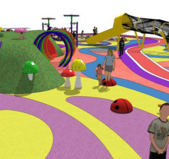 游乐区su模型下载_sketchup草图大师SKP模型