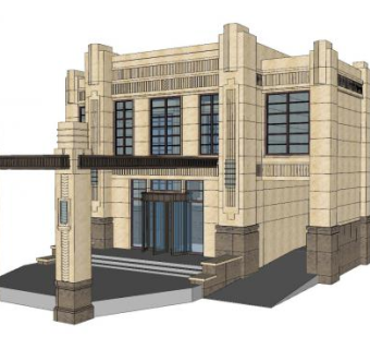 现代简欧售楼处SU模型下载_sketchup草图大师SKP模型