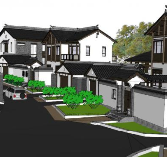 农村户型su模型下载_sketchup草图大师SKP模型