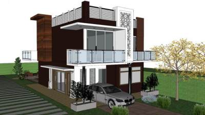 小型建筑su模型下载_sketchup草图大师SKP模型