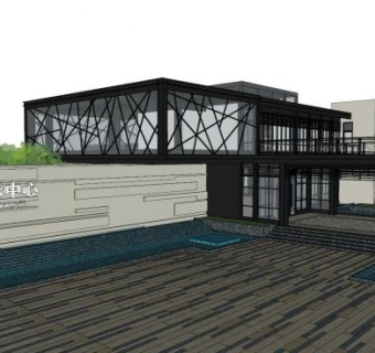 销售展示中心SU模型下载_sketchup草图大师SKP模型