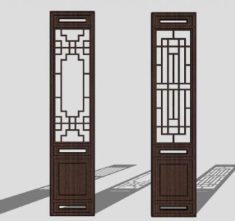 现代花格su模型下载_sketchup草图大师SKP模型