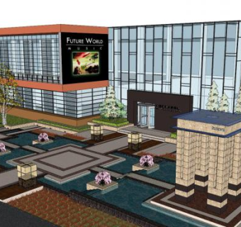 本溪欧洲城售楼处SU模型下载_sketchup草图大师SKP模型