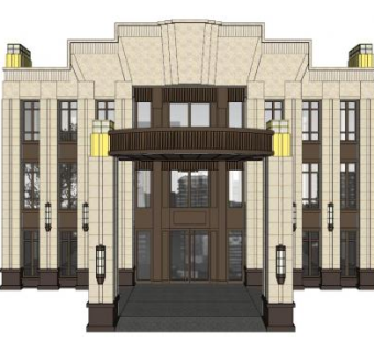 康宁时代广场售楼处SU模型下载_sketchup草图大师SKP模型