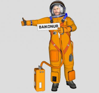 拜科努尔航天员SU模型下载_sketchup草图大师SKP模型