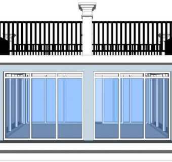 别墅阳光房带罗马柱su模型下载_sketchup草图大师SKP模型