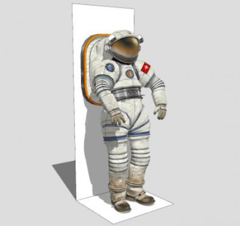 现代宇航员站姿sketchup模型下载_sketchup草图大师SKP模型