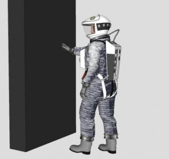 现代宇宙航天员SU模型下载_sketchup草图大师SKP模型