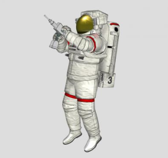 美国航天员站姿SU模型下载_sketchup草图大师SKP模型