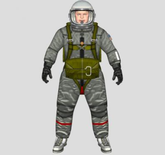 宇航员站姿SU模型下载_sketchup草图大师SKP模型