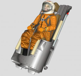 宇航员坐姿SU模型下载_sketchup草图大师SKP模型