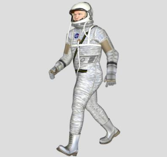 行走的航天员SU模型下载_sketchup草图大师SKP模型